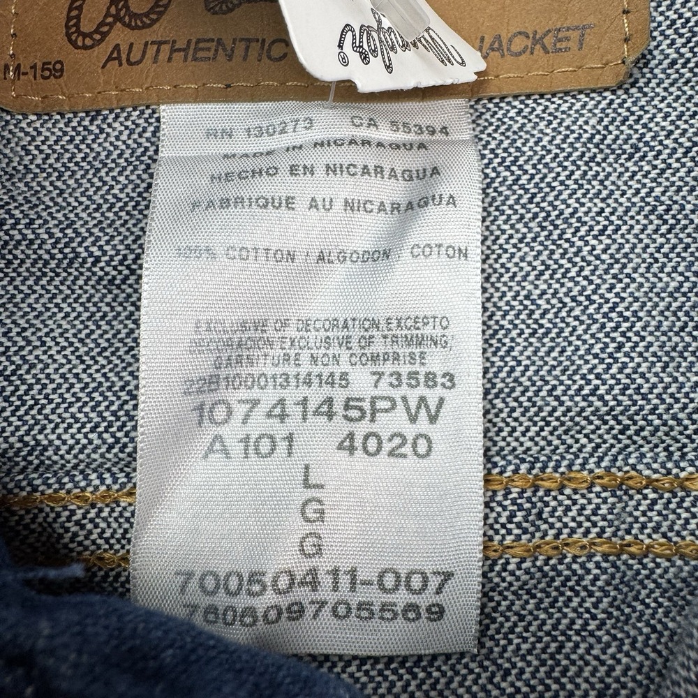 Vintage Wrangler Denim Jacket Mens Large Blue FFA Back Future Farmers Of America - Picture 7 of 11